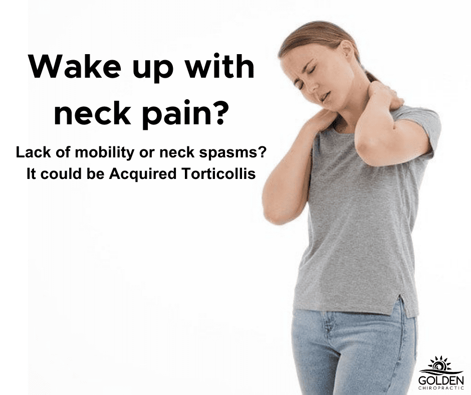 woman in pain touching the back of her neck