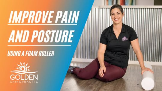 Dr. Goldi with a foam roller